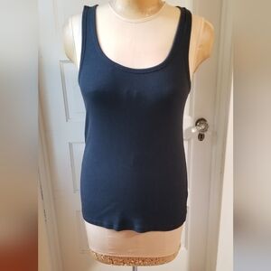 EUC Gap The Essential Tank Black Rib Knit Size XXL